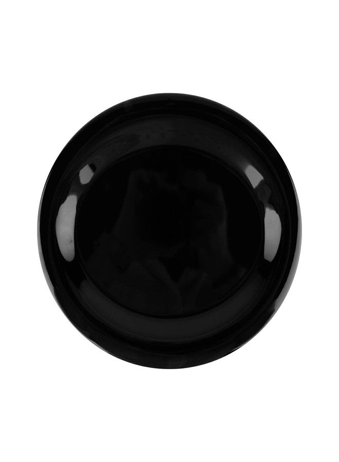 GET OP-950-BK Melamine Oval Serving Platter / Dinner Plate, 9.75" x 7.25", Black (Set of 12) - Image 2