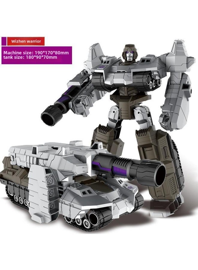 Daifa Deformed Optimus Prime Toy Model Column Car Robot Bumblebee Dinosaur Cable Hand Alloy Just Genuine Children-Color: Tank Alloy Version - Image 1