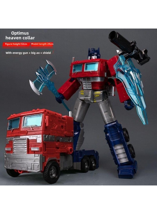Daifa Deformed Optimus Prime Toy Model Column Car Robot Bumblebee Dinosaur Cable Hand Alloy Just Genuine Children-Color: Tank Alloy Version - Image 3