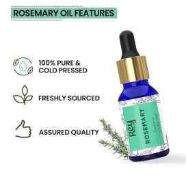 Rey Naturals Rey Naturals Rosemary Essential Oil  Rosemary Oil for Hair Growth  Good For Skin Body and Shiny Soft Hair  Pure  Non Greasy  Hair Fall Control  Hair Growth Oil For Women  Men  15ml pack of 3 - Image 3