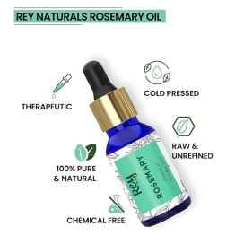 Rey Naturals Rey Naturals Rosemary Essential Oil  Rosemary Oil for Hair Growth  Good For Skin Body and Shiny Soft Hair  Pure  Non Greasy  Hair Fall Control  Hair Growth Oil For Women  Men  15ml pack of 3 - Image 4
