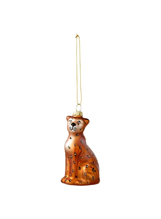 Talking Tables Leopard Glass Tree Decoration  - Image 2