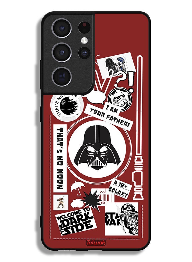 Tolwak Samsung Galaxy S21 Ultra 5G Protective Case Cover Welcome To The Dark Side Sticker - Image 3