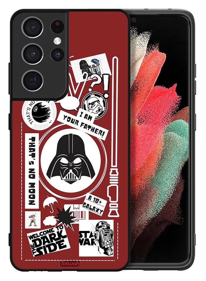 Tolwak Samsung Galaxy S21 Ultra 5G Protective Case Cover Welcome To The Dark Side Sticker - Image 2