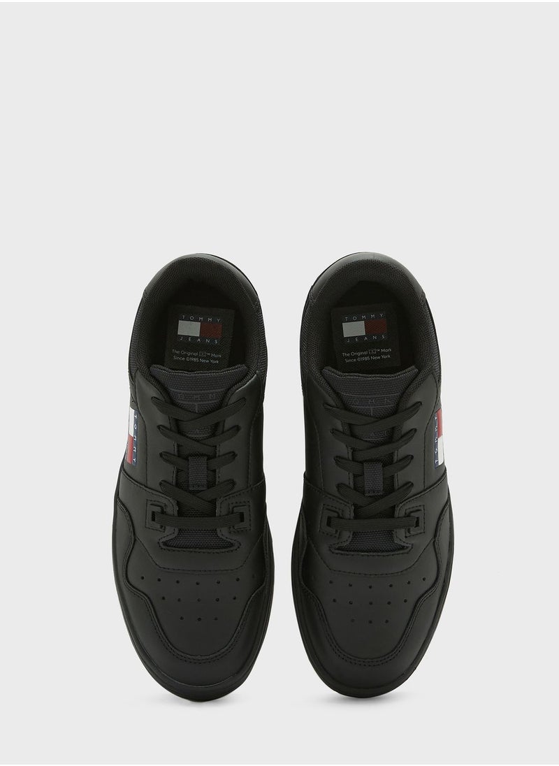 TOMMY JEANS - Retro Basket Low Top Sneakers - Image 1