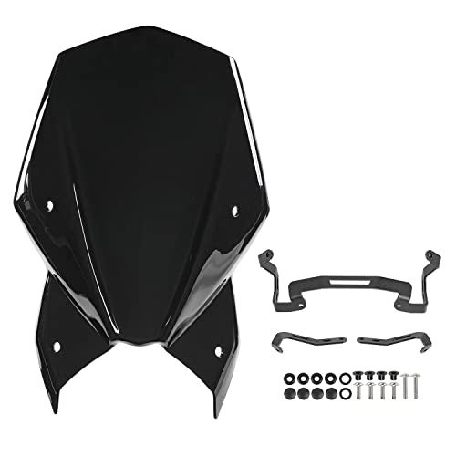 Lorababer Motorcycle Windshield Deflector with Mounting Bracket Windscreen Fit for GSX-S1000 S950 GSXS1000 GSXS950 2021 2022 2023 2024 2025 Double Bubble Wind Shield Screen Visor, Smoke - Image 2