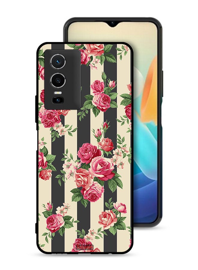 Tolwak Vivo Y76 5G Protective Case Cover Roses Pattern - Image 1