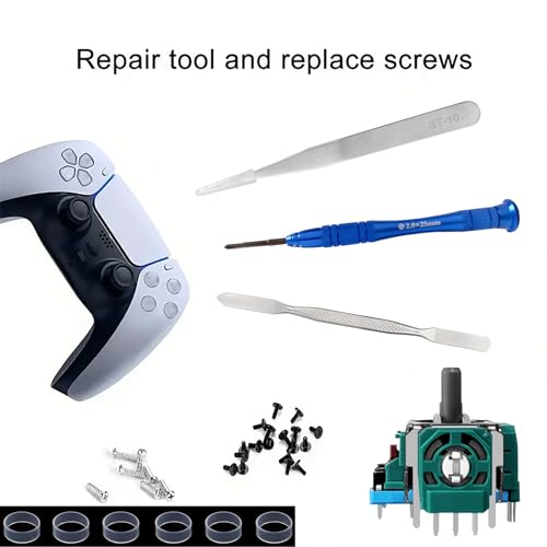 HLRAO 6 Pack Joysticks Replacement for PS5 Controller,HLRAO Analog 3D Joysticks Replacement Compatible with PlayStation 5 Controller Part with Repair Screwdriver Kit for PS5 Controller. - Image 4