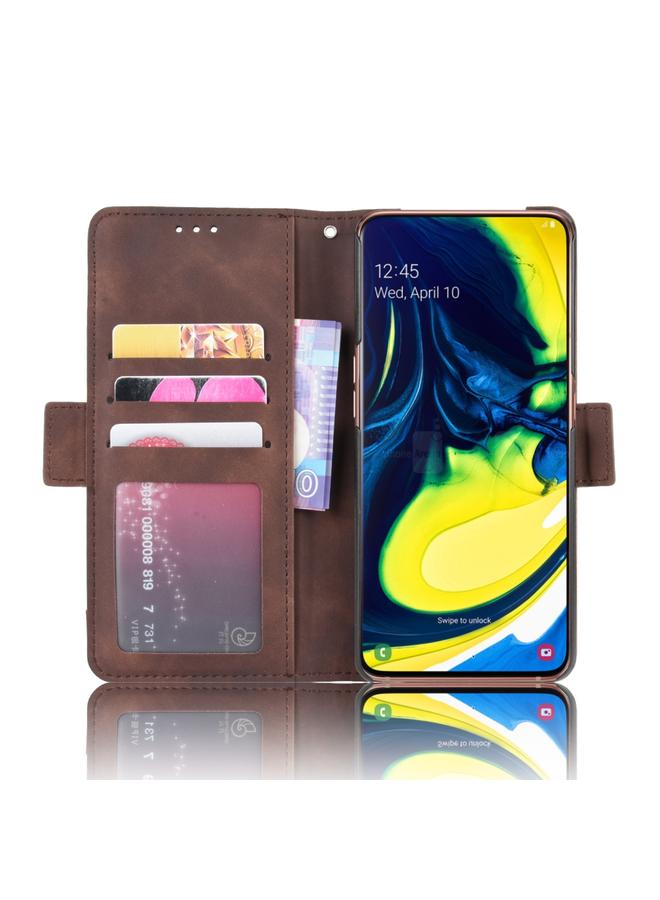 زبون جراب لهاتف Galaxy A80 / A90 بتصميم محفظة من الجلد بنمط جلد العجل، مع فتحة بطاقة منفصلة - Image 5