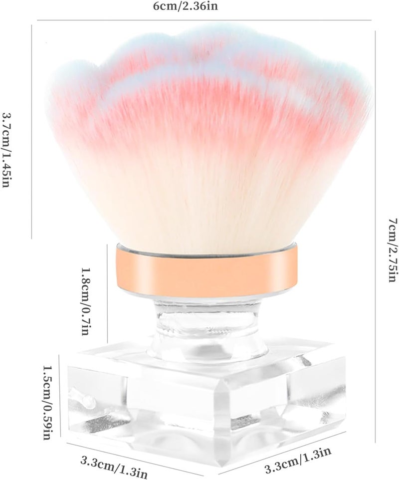 ANGNYA Nail Dust Brush, Pink Rose Soft Brush Nail Art Dust Powder Remover Makeup Brushes Manicure Brush Clean Up Tools Nail Art Brush - Image 4