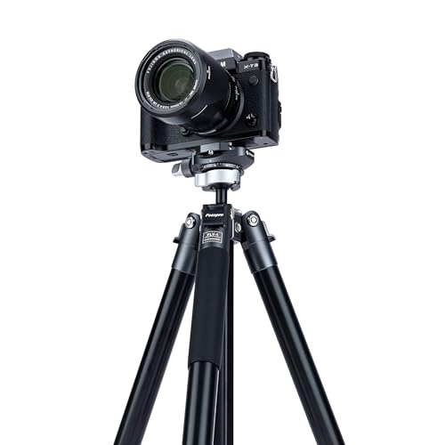 Fotopro Fly-1 5ft Portable Travel Tripod | Lightweight Aluminum with Arca-Type Ball Lock Head with QR Plate for DSLR Camera,Phone Mount for Selfie Vlog | Payload 5Kg | Slate Gray - Image 2