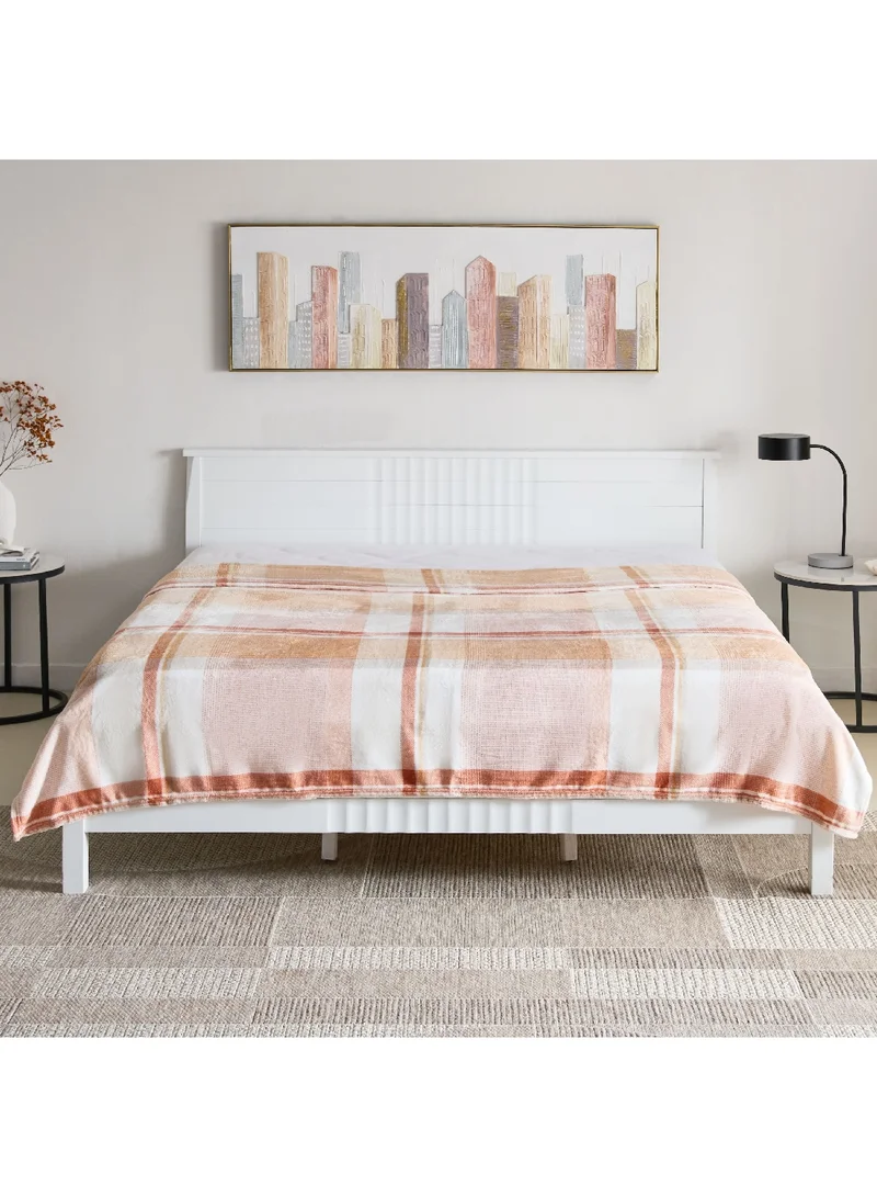 Home Box Matrix Seth Printed Flannel Queen Blanket 200 x 220 cm