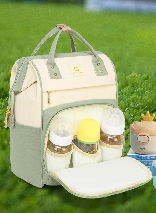 شنطة بيبيحقيبة حفاضات للأطفال، حقيبة أم فاخرة، حقيبة سفر كبيرة لمستلزمات الأطفال، حقيبة أم متعددة الوظائف مقاومة للماء مع عزل من رقائق الألومنيوم - Image 1
