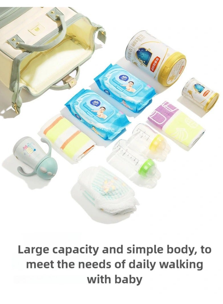 شنطة بيبيحقيبة حفاضات للأطفال، حقيبة أم فاخرة، حقيبة سفر كبيرة لمستلزمات الأطفال، حقيبة أم متعددة الوظائف مقاومة للماء مع عزل من رقائق الألومنيوم - Image 5