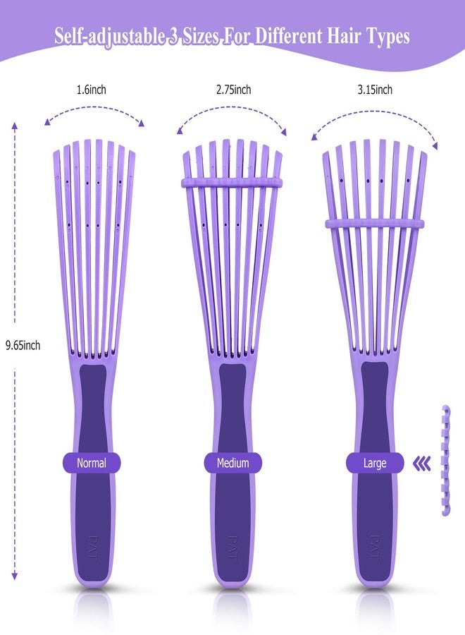 URTHEONE Hair Brush,URTHEONE Detangler Brush and Wide Tooth Comb Set for Black Natural Curly Wet Dry Thick Straight Long Hair, Afro American Type 3a-4c, Comfortable Grip - Image 4