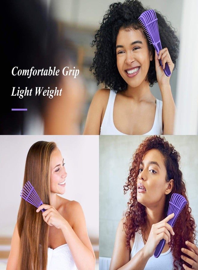 URTHEONE Hair Brush,URTHEONE Detangler Brush and Wide Tooth Comb Set for Black Natural Curly Wet Dry Thick Straight Long Hair, Afro American Type 3a-4c, Comfortable Grip - Image 5