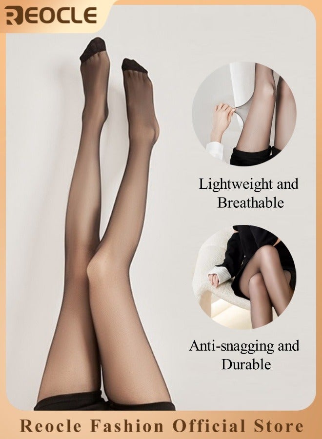 REOCLE Women's Pantyhose Control Top Pantyhose with Reinforced Toes & Anti-snagging Ultra-thin Breathable Pantyhose  - Image 1