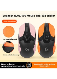 Mouse Anti-Slip Sticker Logitech G903 Special Side Absorbent Sticker HeroLOL Sticker G900 Film Color Change Full Bag-Color: Blue Suede Anti-slip Stickers ]