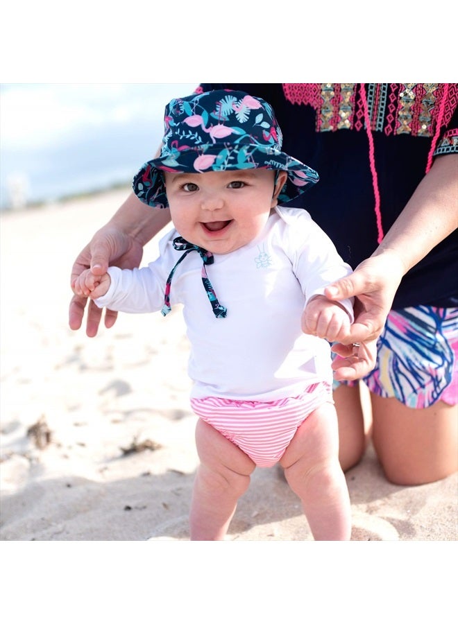 green sprouts i Play Girls Swim Diaper Pink Pinstripe - 24 Months - Image 2