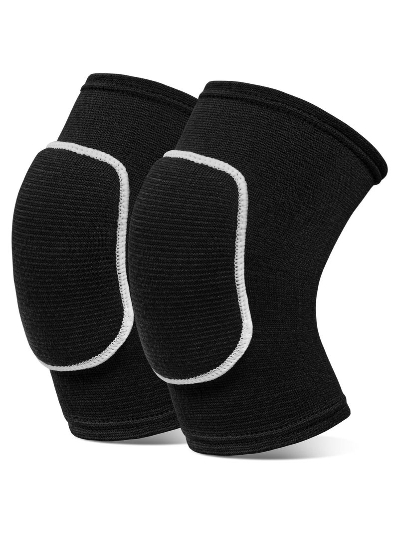 PYC Volleyball Knee Pads knee brace for Women Kids Girls，Soft and Breathable Knee Pads for Volleyball, Dancing, Football, Yoga, Basketball, and Skating - Protective Knee Pads for Adults and Kids (Black  - Image 1