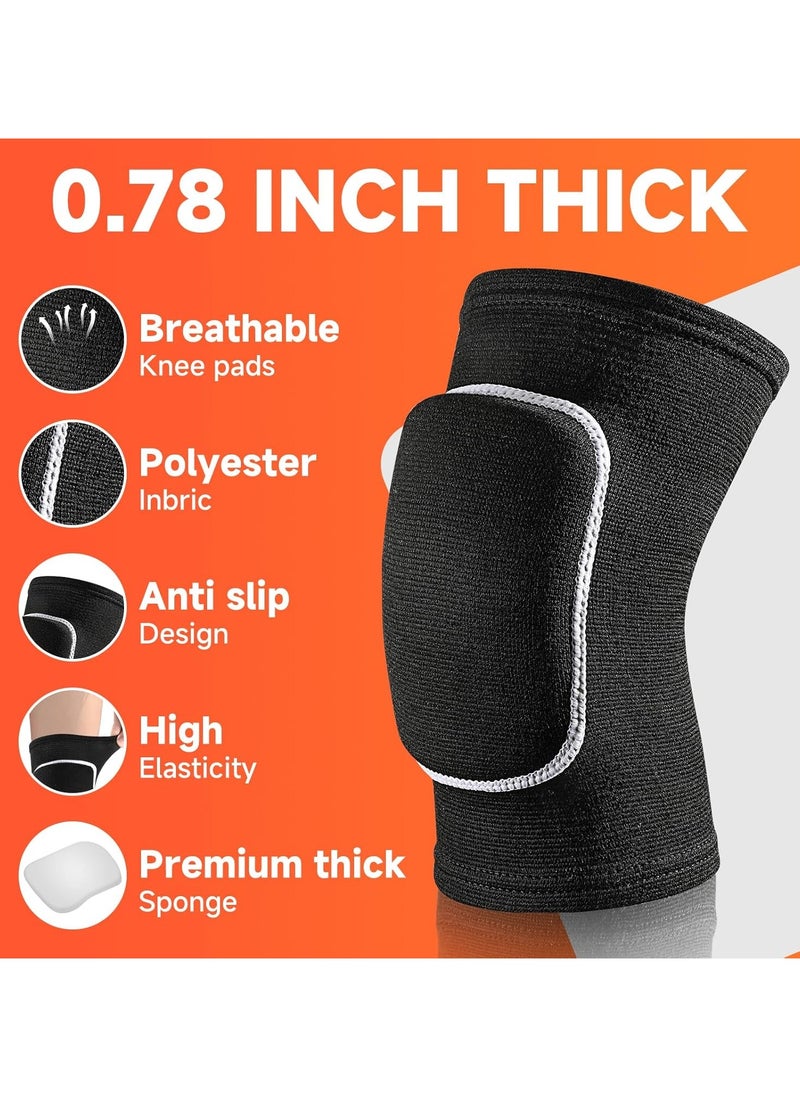 PYC Volleyball Knee Pads knee brace for Women Kids Girls，Soft and Breathable Knee Pads for Volleyball, Dancing, Football, Yoga, Basketball, and Skating - Protective Knee Pads for Adults and Kids (Black  - Image 3