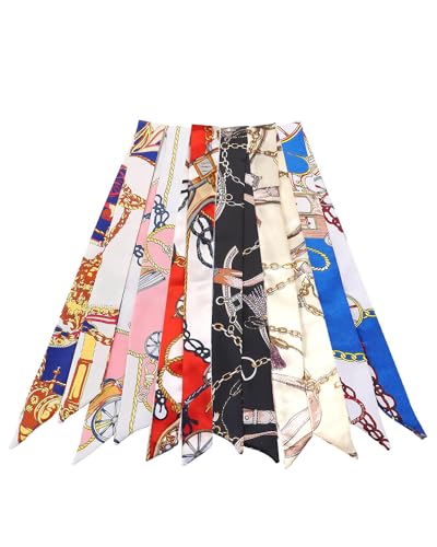 JELIEE 6 Pack Scarf Bags for Women - Narrow Scarf Hair & Neck Scarves - Fashion Gifts - Image 1