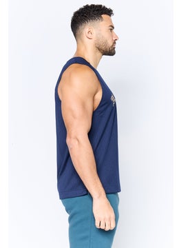 Reebok Men Sportswear Fit Sleeveless Training Vest, Navy  - Image 2