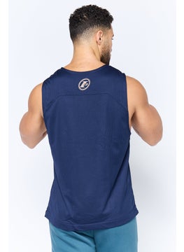 Reebok Men Sportswear Fit Sleeveless Training Vest, Navy  - Image 4