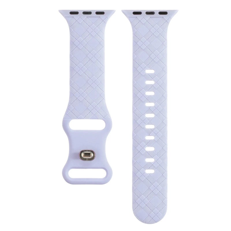 Bluejw Laser Grid Silicone Watch Band for Apple Watch Ultra 2/9/8/7/6/5/4/SE/3 - Soft Rubber Strap - Replace Your Watch Band - Image 1