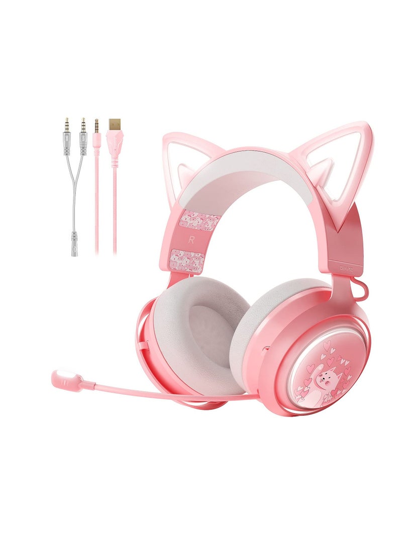 Somic Gaming Headphone with Mic 3.5mm Wired Headphones with Retractable Mic Noise Cancelling - Image 1