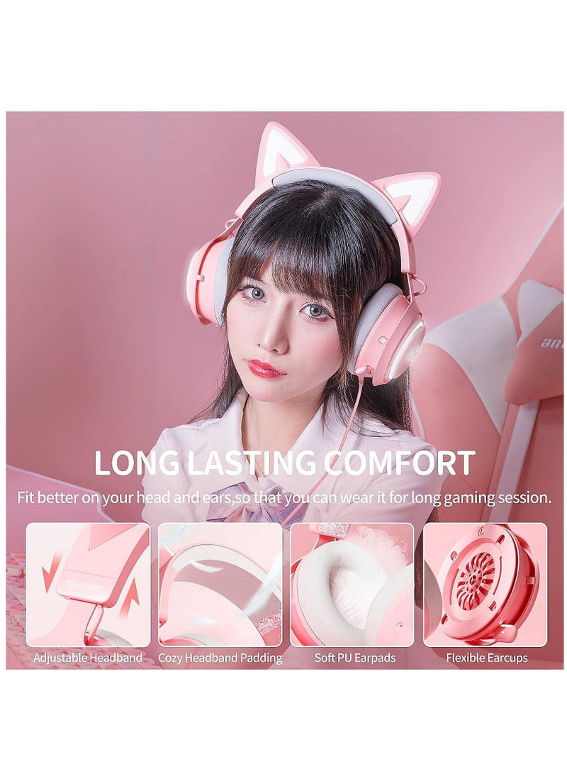 Somic Gaming Headphone with Mic 3.5mm Wired Headphones with Retractable Mic Noise Cancelling - Image 4
