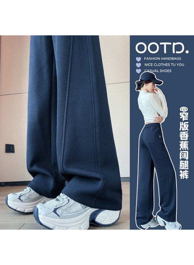 Hstyle Slim-fit Banana Wide-leg Pants For Women - 2025 Spring/fall Collection, Optional Extended Length, Loose Comfortable Athletic Tapered Pants, Slimming & Versatile Casual Trousers - Image 2