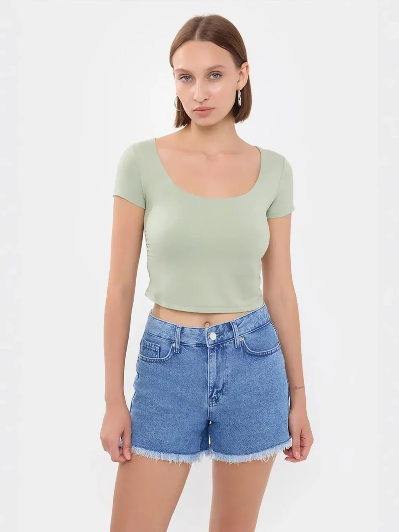 HICCUP Scoop Neck Crop Top