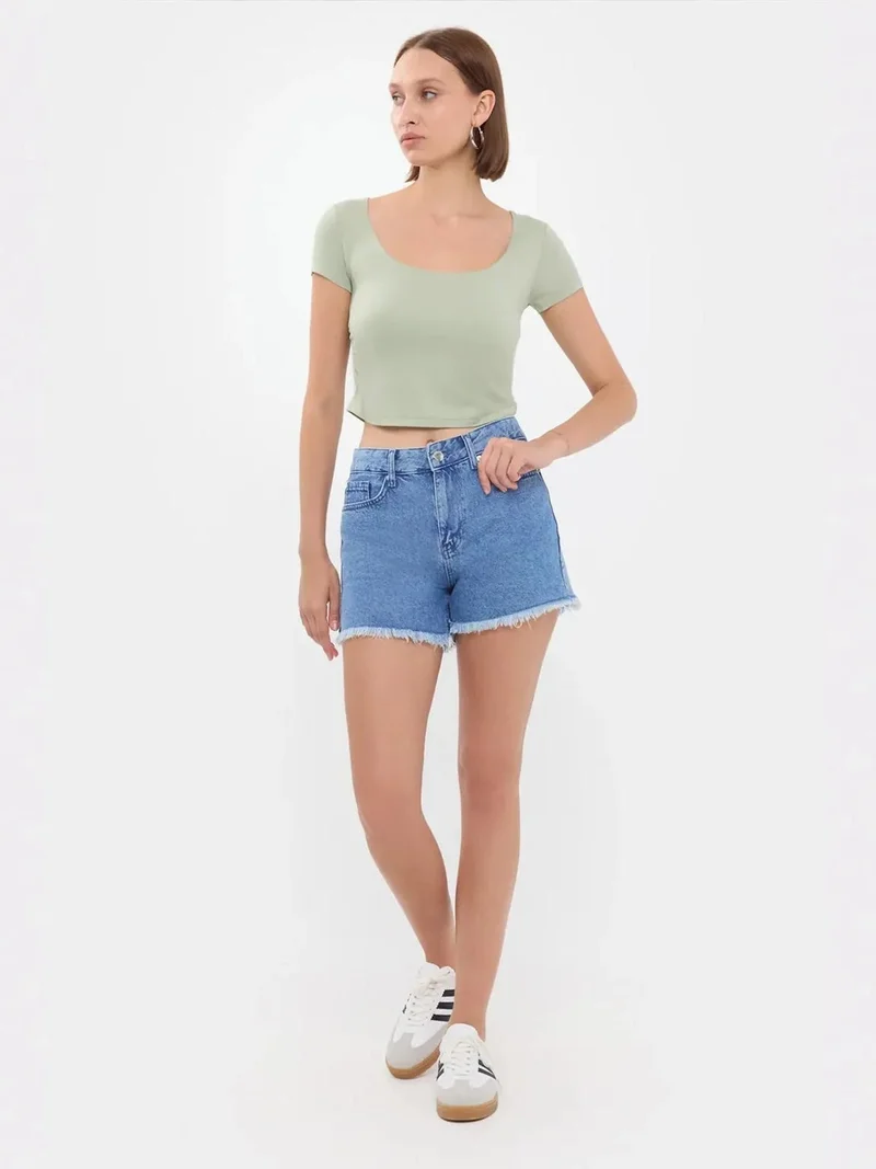 HICCUP Scoop Neck Crop Top