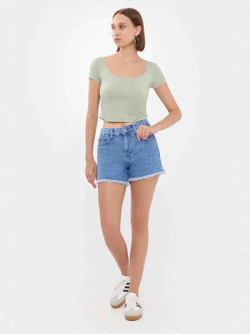 HICCUP Scoop Neck Crop Top