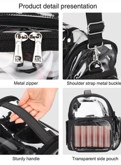 NAONAYA Makeup Brush Case, Large Makeup Brush Holder Professional Makeup Artist Travel Case Clear Waterproof Cosmetic Organizer Bag, Full Open Easy to Access, with Adjustable Strap and Dividers  - Image 5