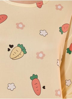 Take Two All Over Print Round Neck T-Shirt & Pyjama Set  - Image 4