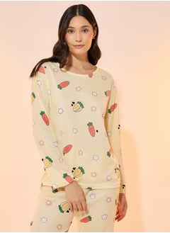 Take Two All Over Print Round Neck T-Shirt & Pyjama Set  - Image 3