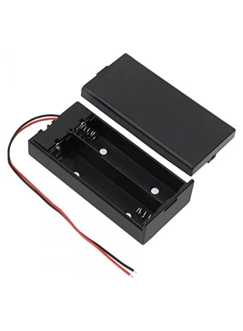 AA Battery Holder + On-Off Switch Black - Image 1
