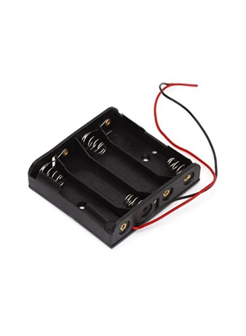 AA Battery Holder + On-Off Switch Black - Image 2