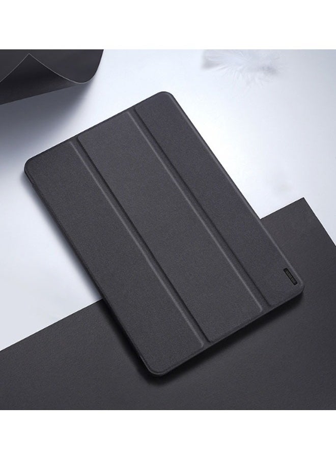 مناسبة لحافظة لوحة Xiaomi Pad6Max اللوحية، حافظة 14 بوصة ثلاثية الطي مضادة للسقوط من الجلد بوظيفة التشغيل / الإيقاف التلقائي للشاشة.