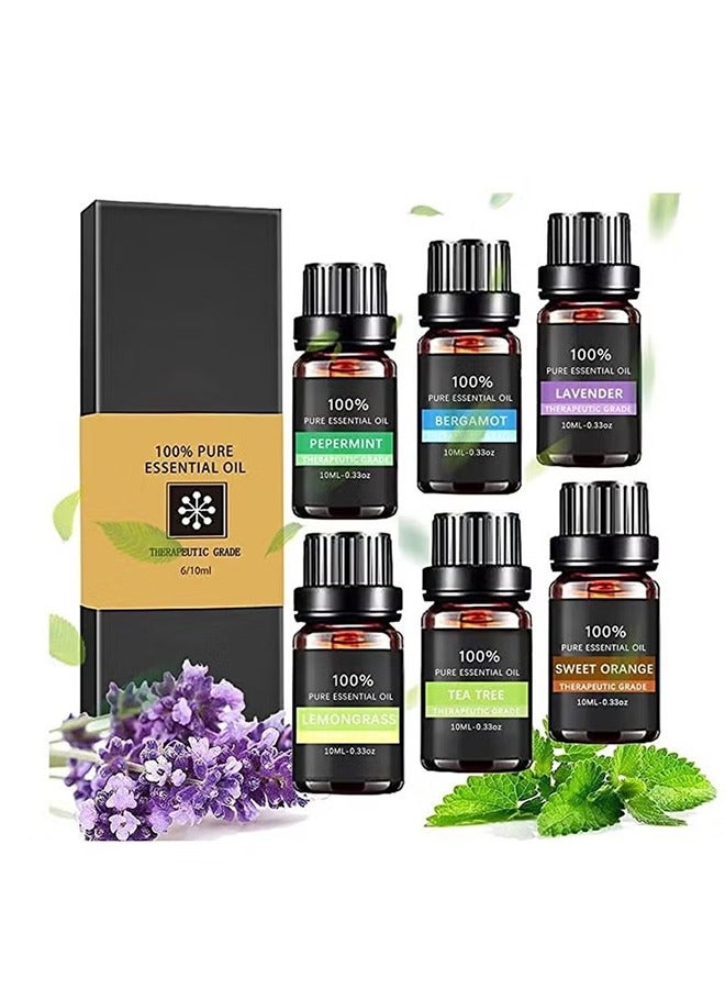 100% Pure 6-Pack Aromatherapy Essential Oils Therapeutic Grade Essential Oils Gift Set - Image 1