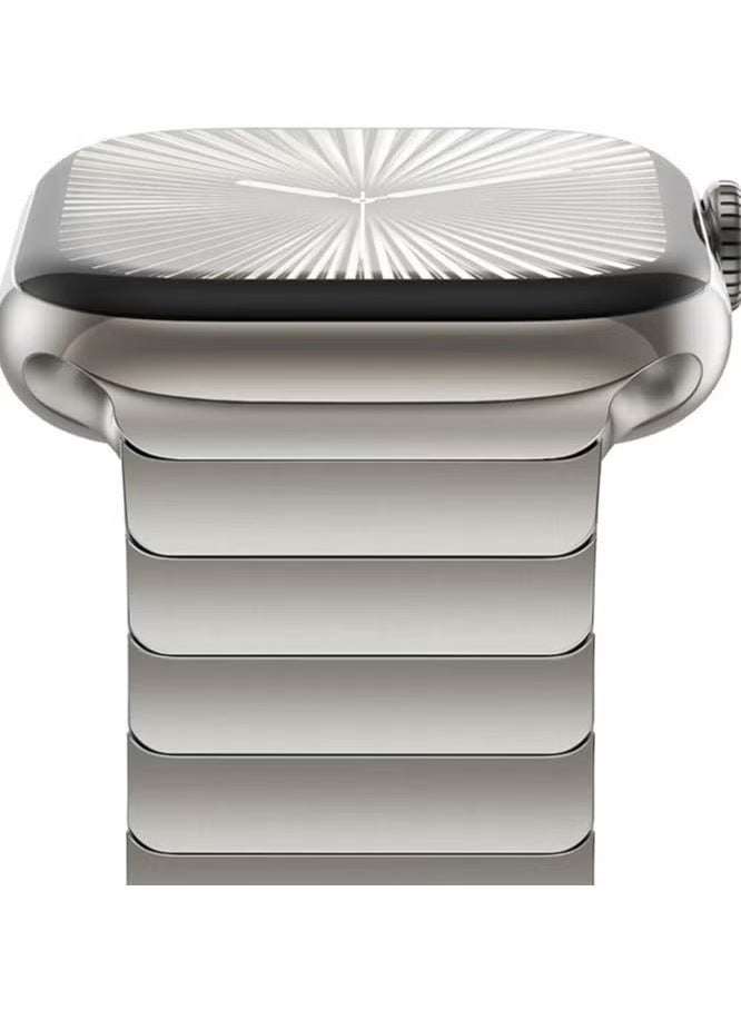 CHANCHY Stainless Steel Band for Apple Watch Ultra 49mm, Series 8 7 6 5 4 3 2 1 – Premium Metal Strap for Men with Secure Folding Clasp | Compatible with 49mm, 45mm, 44mm, 42mm Apple Watch | Durable, Stainless Steel Replacement Wristband - Image 2