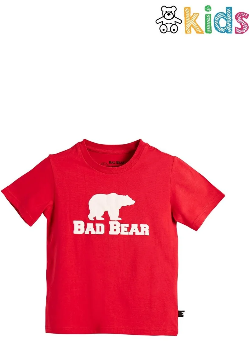 Bad Bear Bear Tee Kids Crimson Red Red T-Shirt Children's T-Shirt