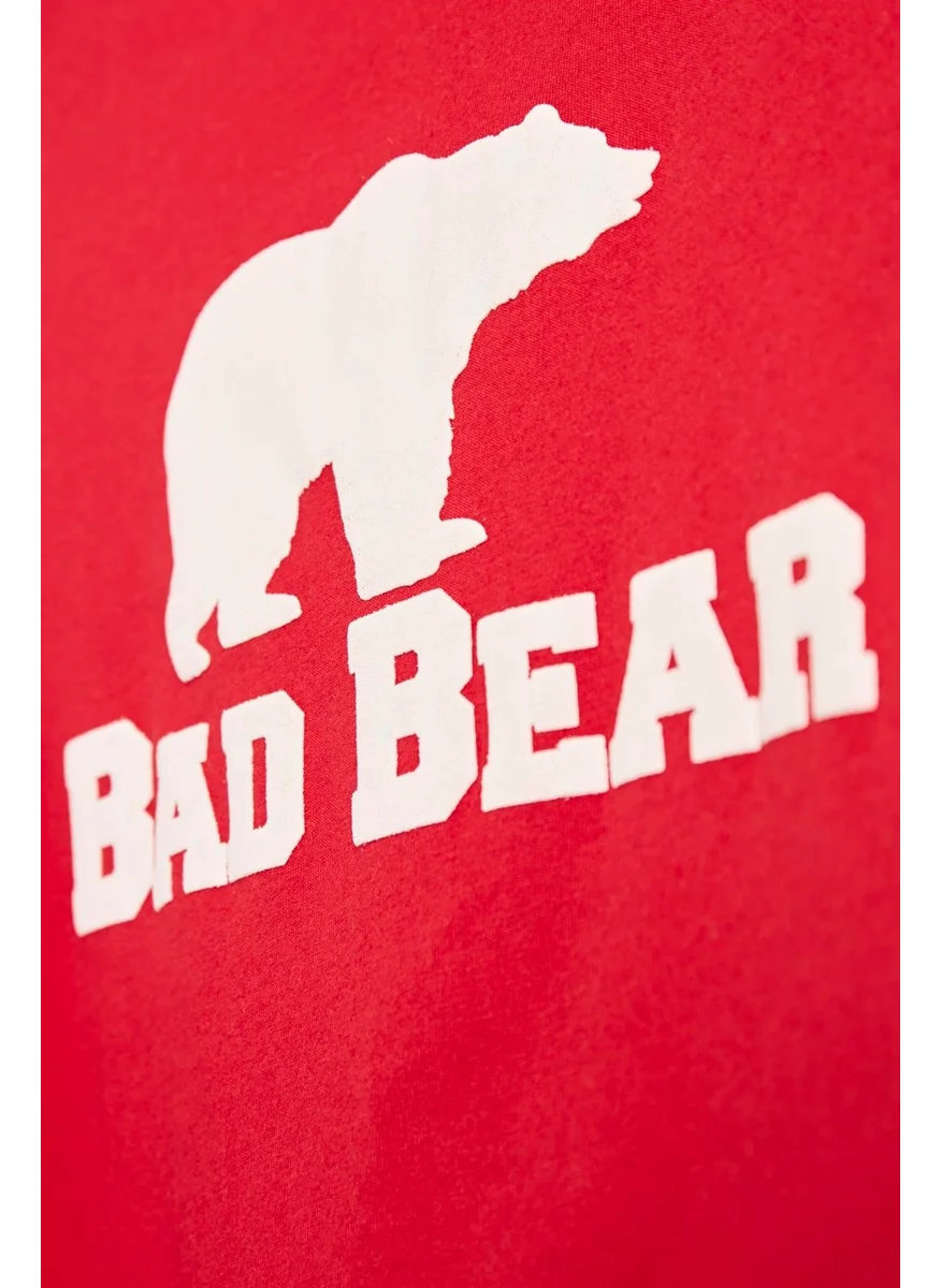 Bad Bear Bear Tee Kids Crimson Red Red T-Shirt Children's T-Shirt