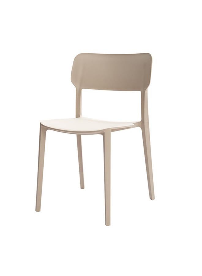 ليفينج أكسنت كرسي Cagat المقاوم للأشعة فوق البنفسجية والمتين بدون أذرع مصنوع من مادة البولي بروبيلين، لون بيج 308-APP #18 بيج