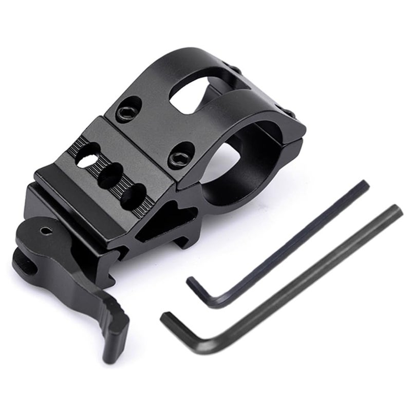 Calitte 25mm Quick Release Telescope Clamp Flashlight Mount with Stainless Steel Screws - Image 1