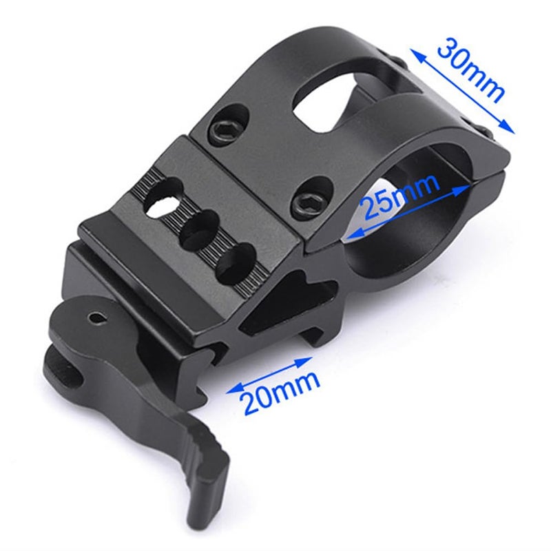 Calitte 25mm Quick Release Telescope Clamp Flashlight Mount with Stainless Steel Screws - Image 3