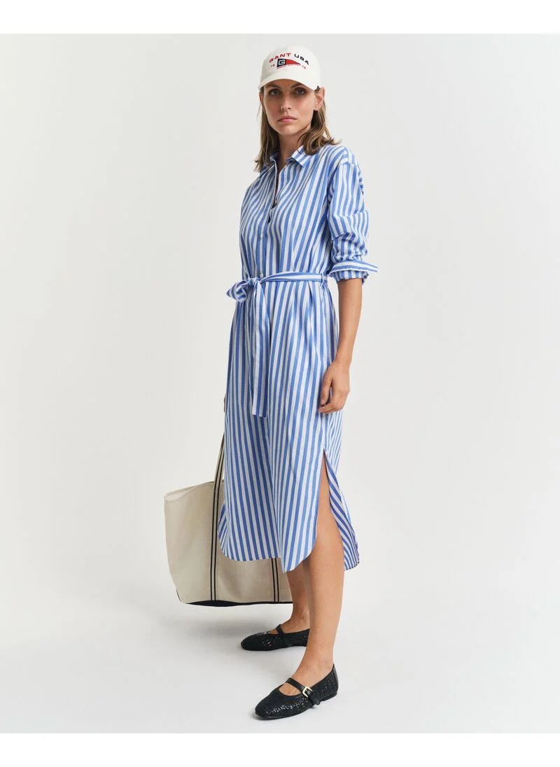 غانت Gant Relaxed Striped Poplin Shirt Dress