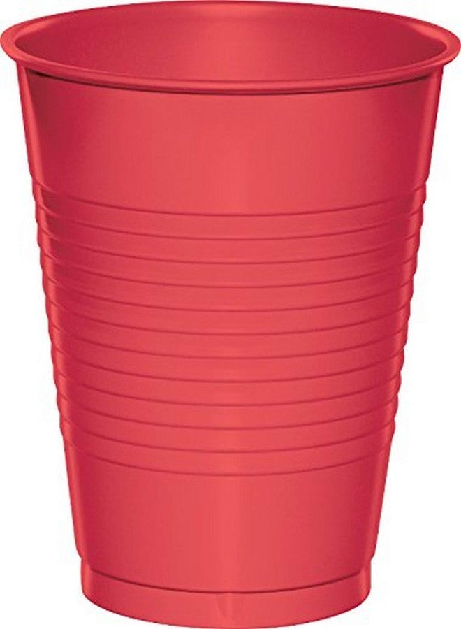 Creative Converting Touch of Color Plastic Cups, 16 oz, Coral,28314681
